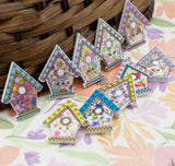 Bloom Cottage Birdhouse Buttons