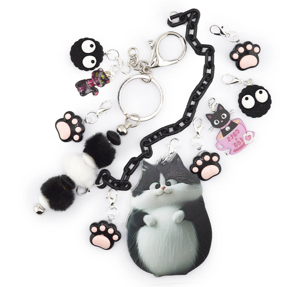 Black Cat Keychain Kit