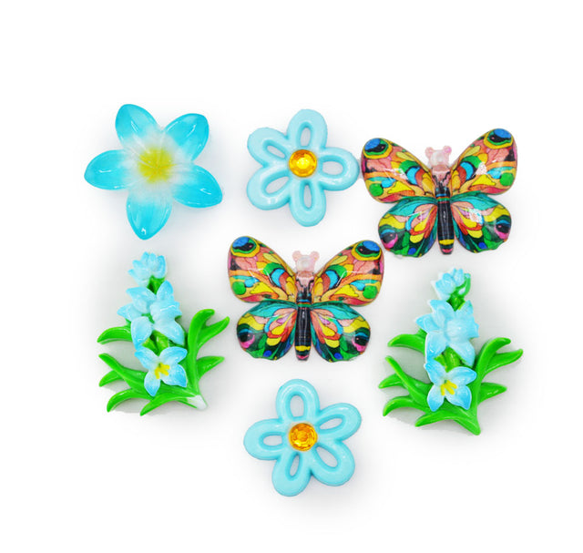 Bluebell Flutter Resin Craft Embellishments