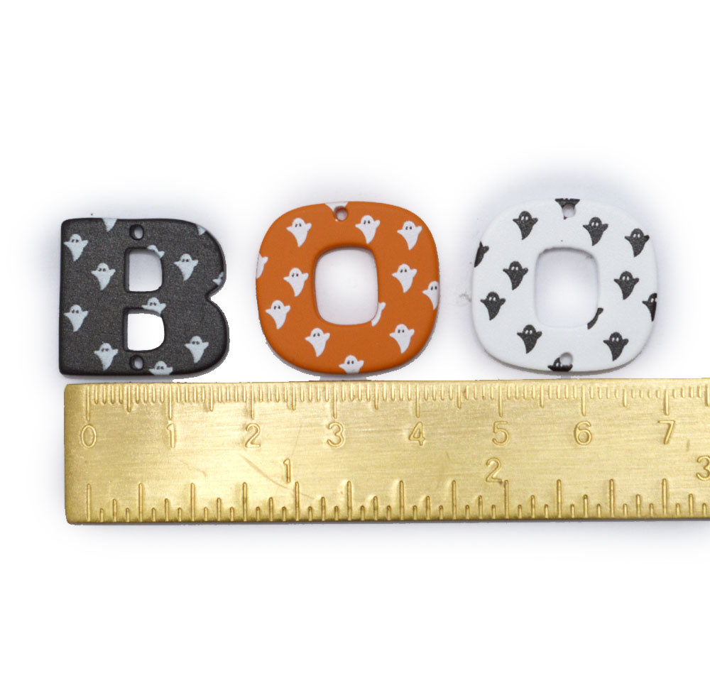 BOO Letter Flat Back Halloween Craft Embellishments