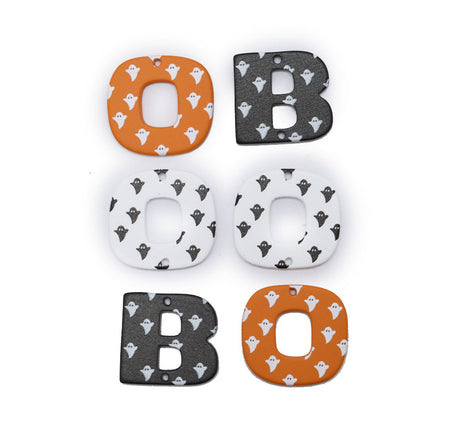 BOO Letter Flat Back Halloween Craft Embellishments