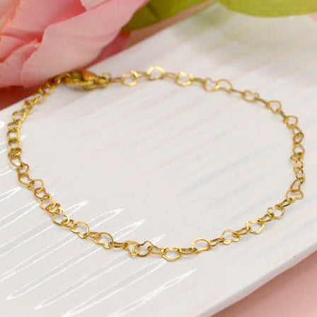 Mini Heart Link Stackable Bracelet