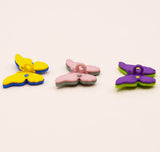 Bright loop button butterflies for crafting
