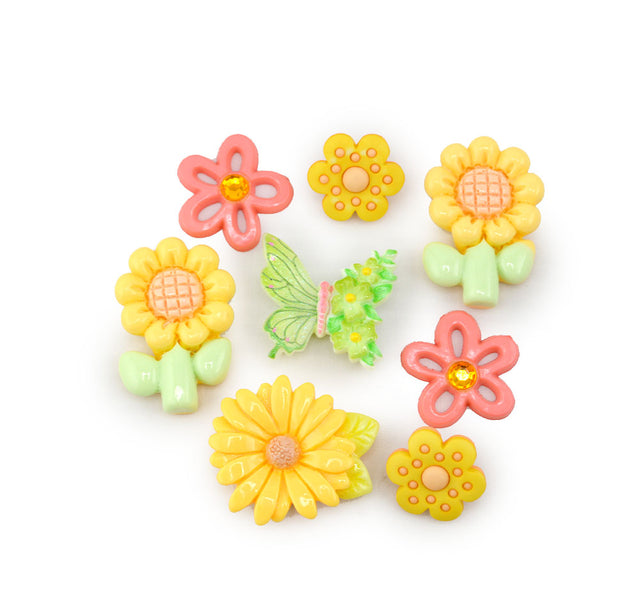 Buttercup Blooms Resin Craft Embellishments