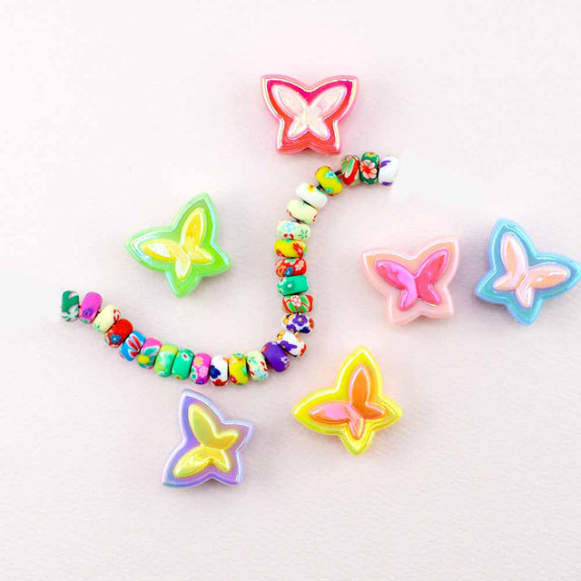 Rainbow Butterfly Charm Set