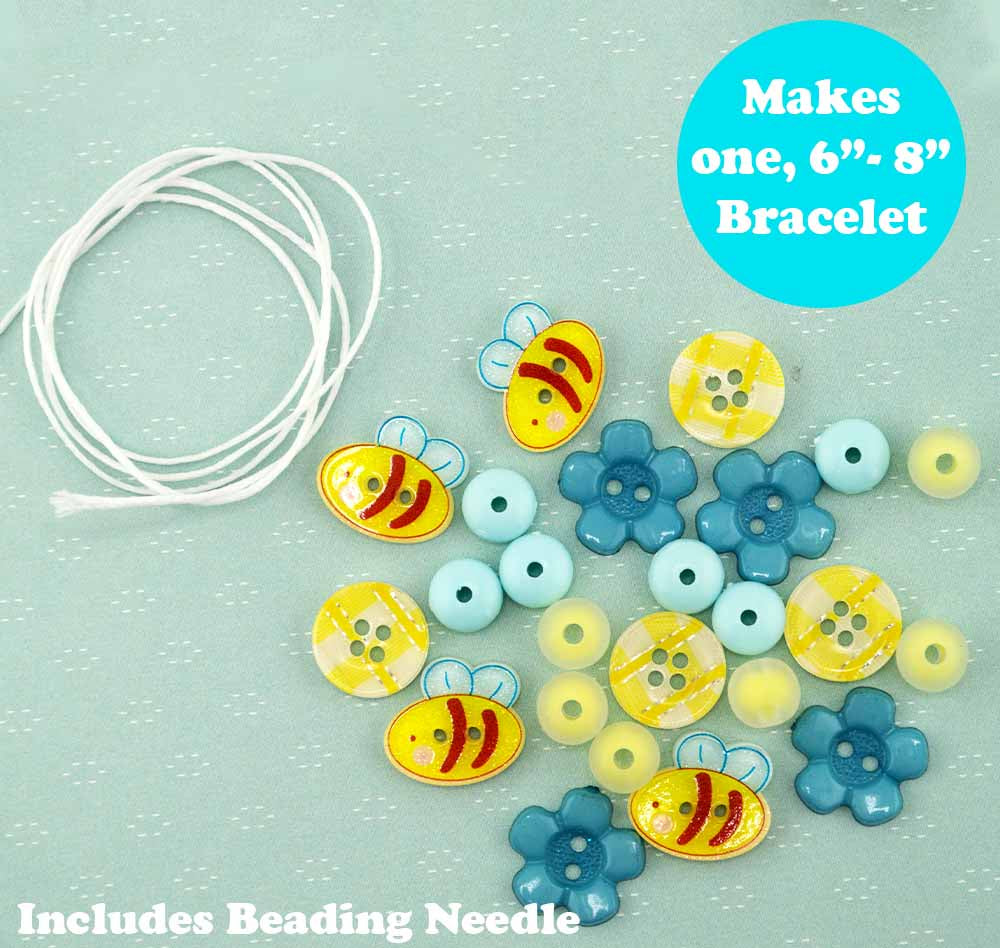 Bee Happy DIY Button Bracelet Kit