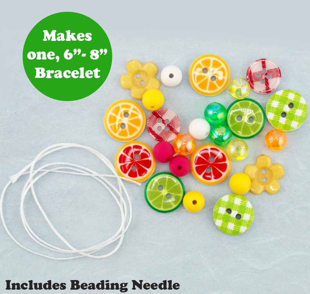 Citrus Grove DIY Button Bracelet Kit