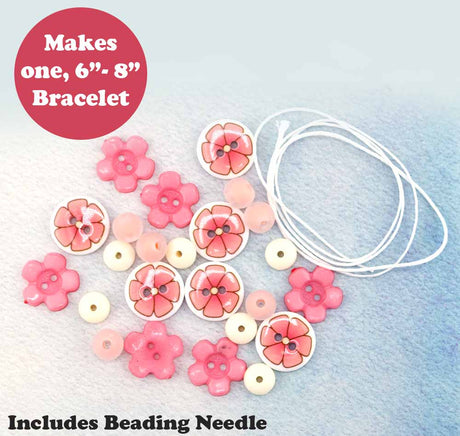 Soft Petals DIY Button Bracelet Kit