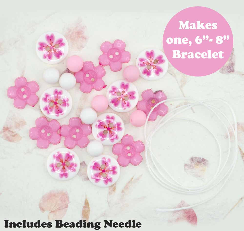 Tropical Bloom DIY Button Bracelet Kit