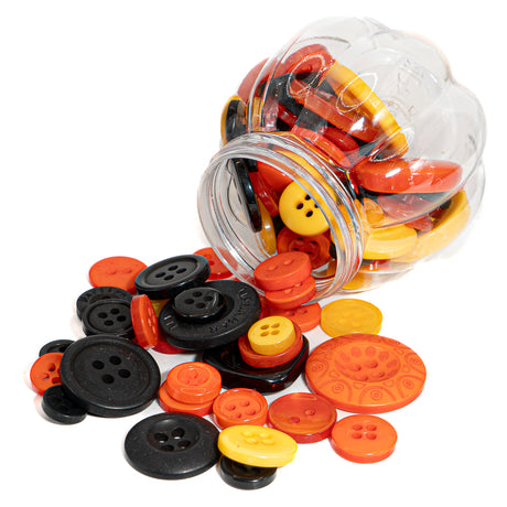 Pumpkin Sewing Button Jar