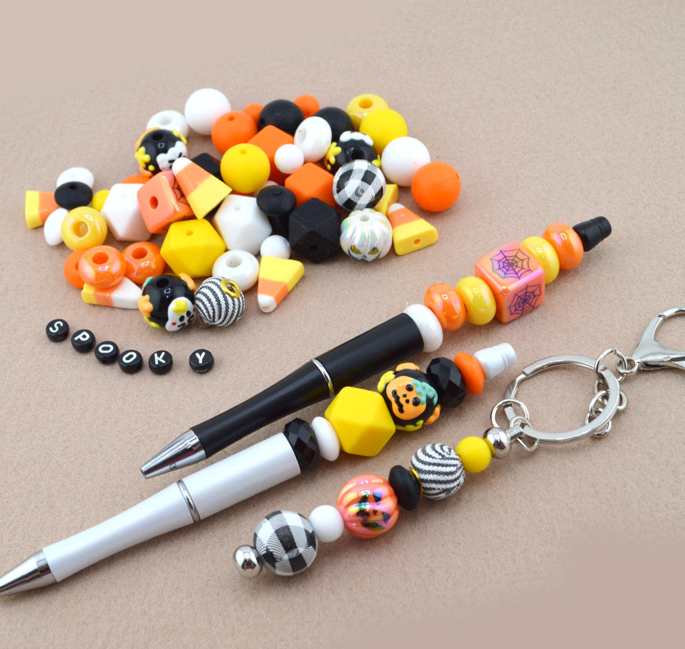 Candy Corn Cutie Beadable Pen & Keychain Kit