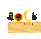 Midnight Cats & Moon Resin Craft Embellishments