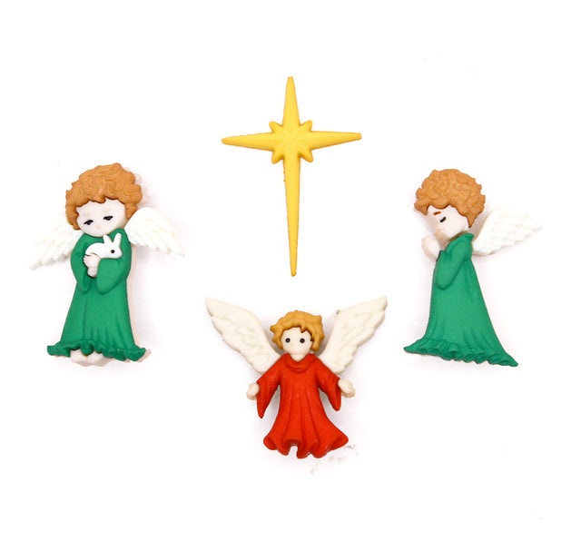 Christmas Angels Christmas Holiday Themed Buttons