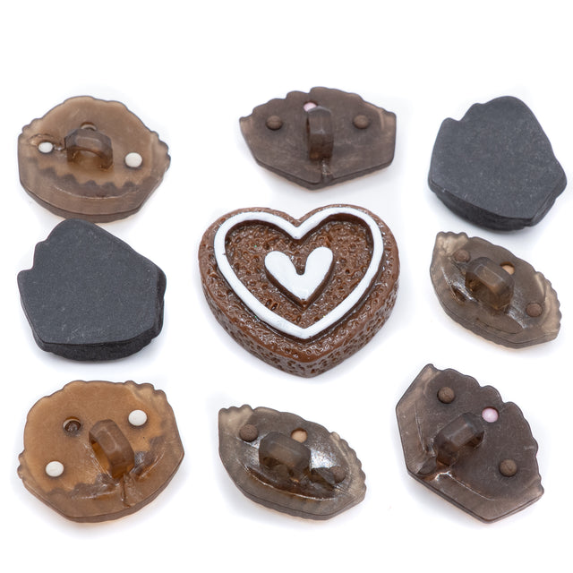 Faux chocolate bon bon embellishments for paper, wood, and fabric crafts