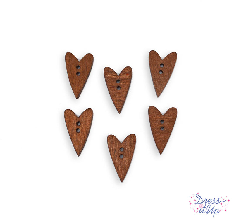 Chocolate Wood Hearts