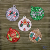 Create ornaments using Holiday and Seasonal button embellishments