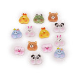 seven style of chubby cute animal craft embellishments for paper or wood crafting. 