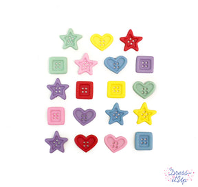 Sew-thru buttons in fun shapes add to sewing and crafting projects