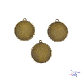 Embellish sturdy round pendant bases with buttons and beads to create jewelry and charms