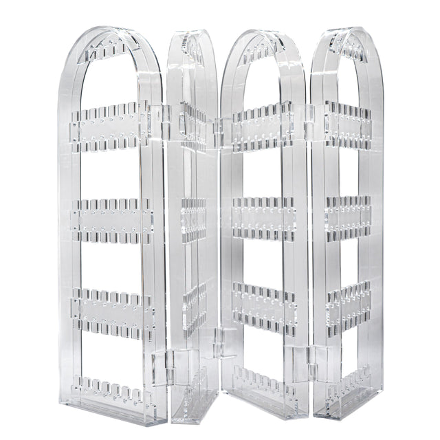 Clear 4-Foldable Screen Acrylic Earring Display Stands