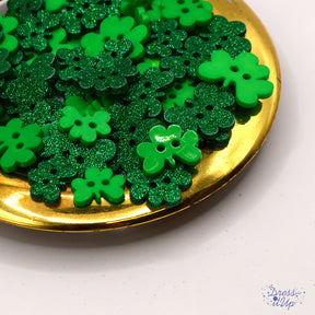 80 piece shamrock green craft embellishments