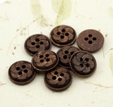 Midnight Blossom Coconut Wood Buttons