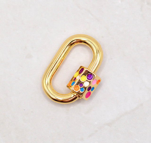 18K Gold Twist n Lock Clasp in Modern Rainbow