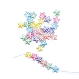 Shimmery plastic star beads for crafting