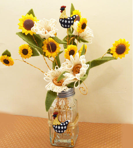 Shine & Bloom Large Sunflower Craft Embellishments