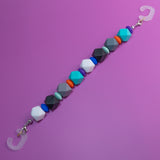 Acrylic Beaded Shoe Charm Pair in Spaceman
