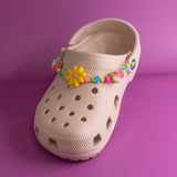 Acrylic Beaded Shoe Charm Pair in Vibrant Daisy