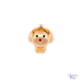 Transparent acrylic rhinestone dog charm adds to jewelry and keychain projects