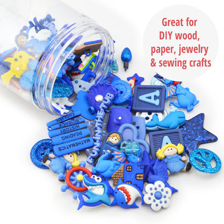 Color Jars in Dark Blue 80 Piece Assortment