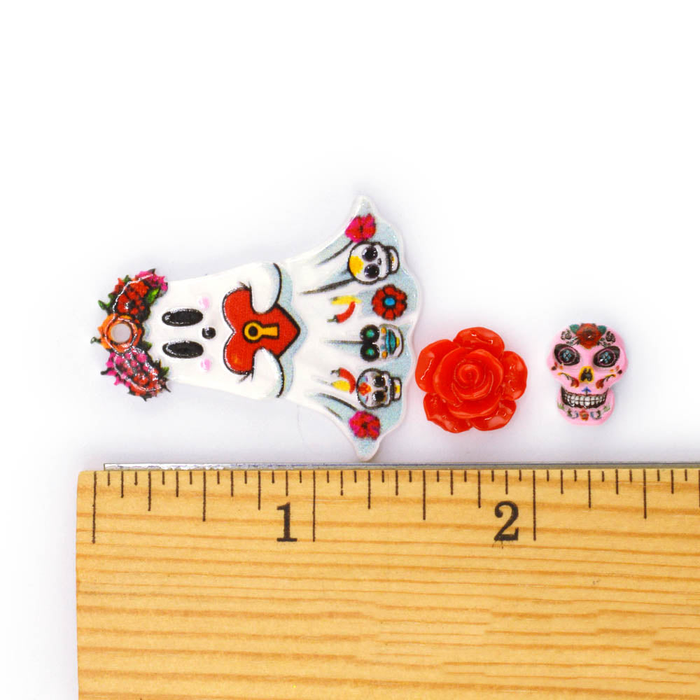 Sugar Skull Rose Garden Craft Embellishments