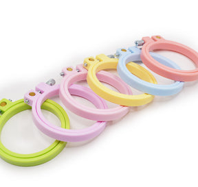 These Adjustable ABS Plastic Flat Round Embroidery Hoops provide a secure and smooth hold for your fabric.