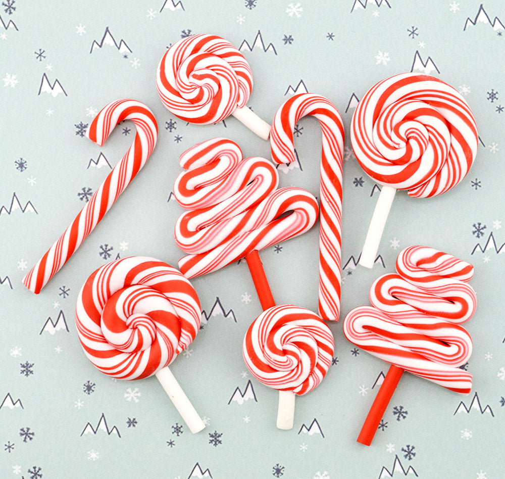 Christmas Candy Shop Polymer Clay Lollipops