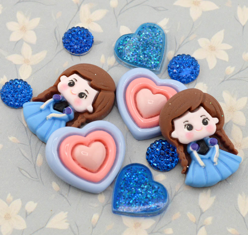 Frozen Heart Anna Craft Embellishment Pack