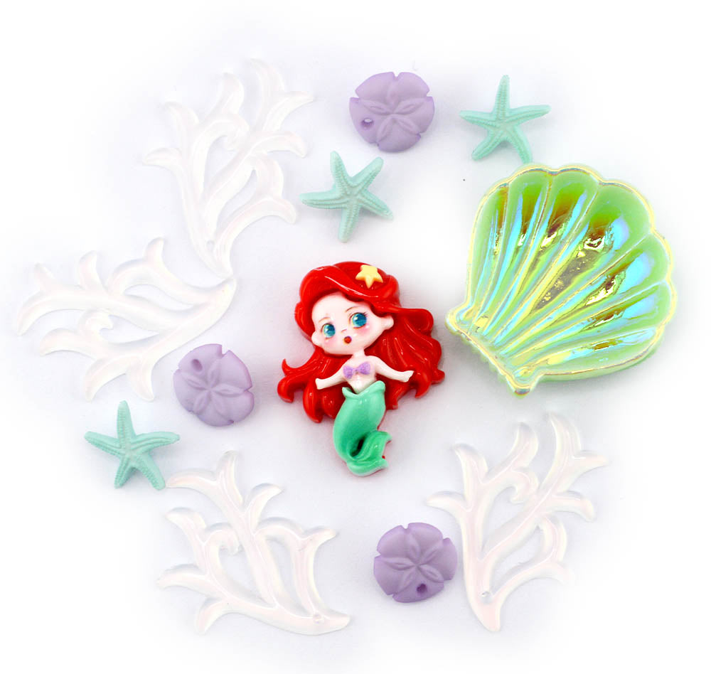Mermaid Treasures Ariel Craft Embellishment Pack