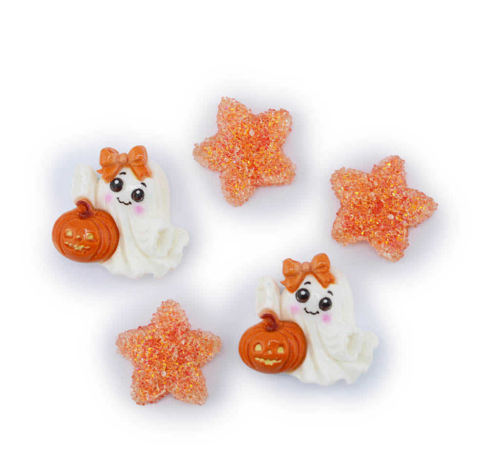 Spooky Sweet Ghost & Star Embellishments