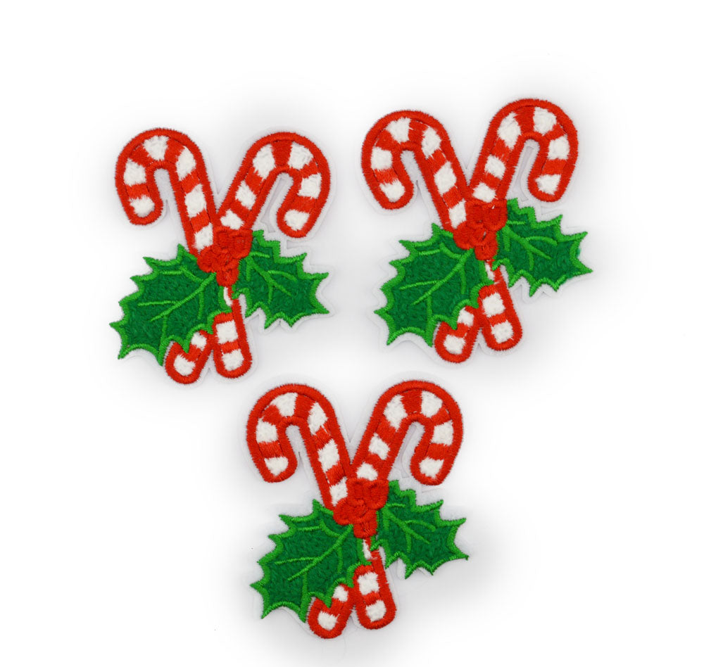 Candy Cane Fabric Patches- 3 Styles