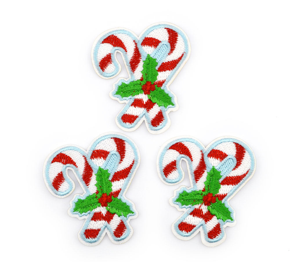 Candy Cane Fabric Patches- 3 Styles