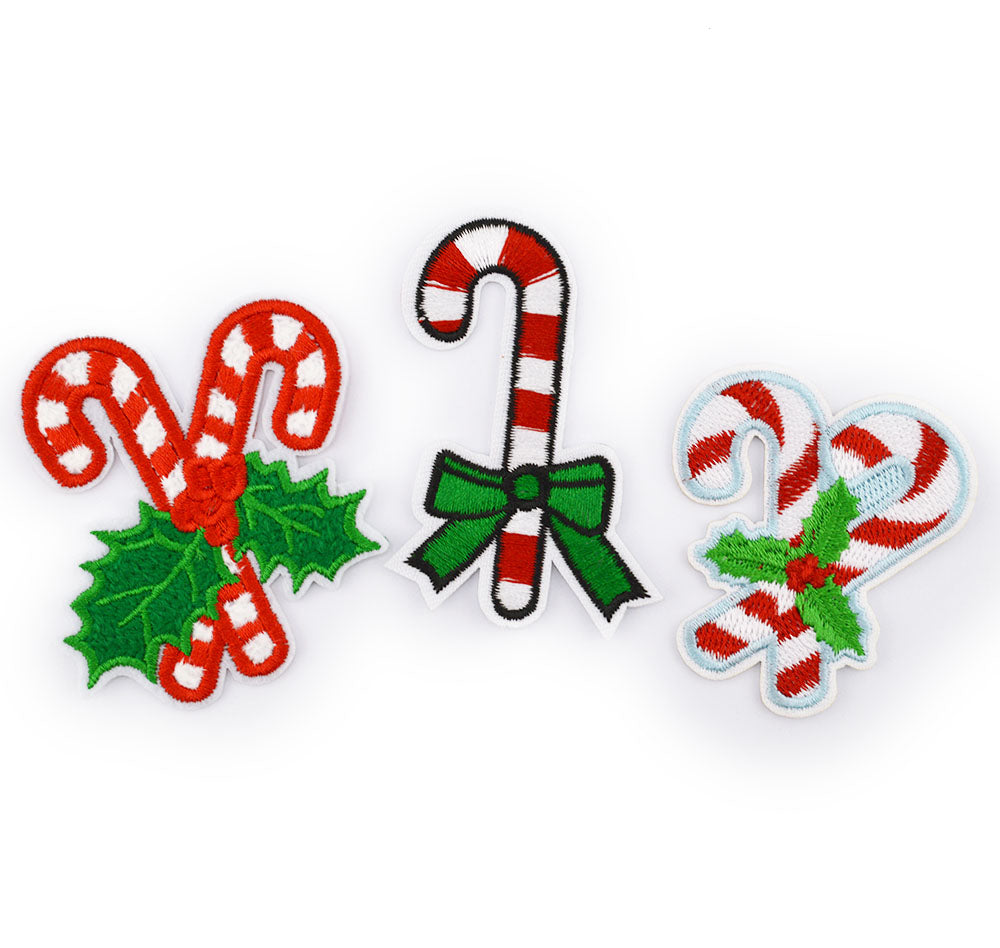Candy Cane Fabric Patches- 3 Styles