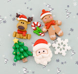 Merry Christmas Character Resin Embellishments