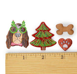 Christmas Pup & Tree Craft Embellishment Mix