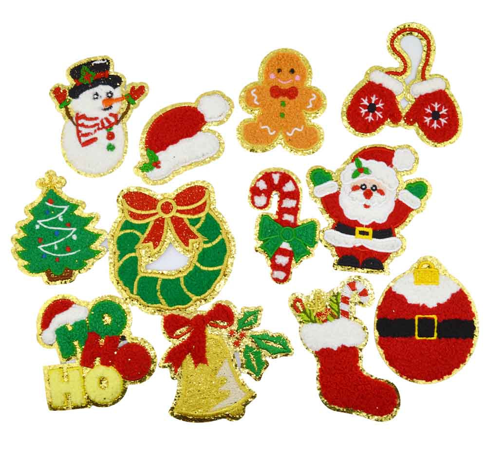 Cozy Christmas Characters Iron-On Patch Mix