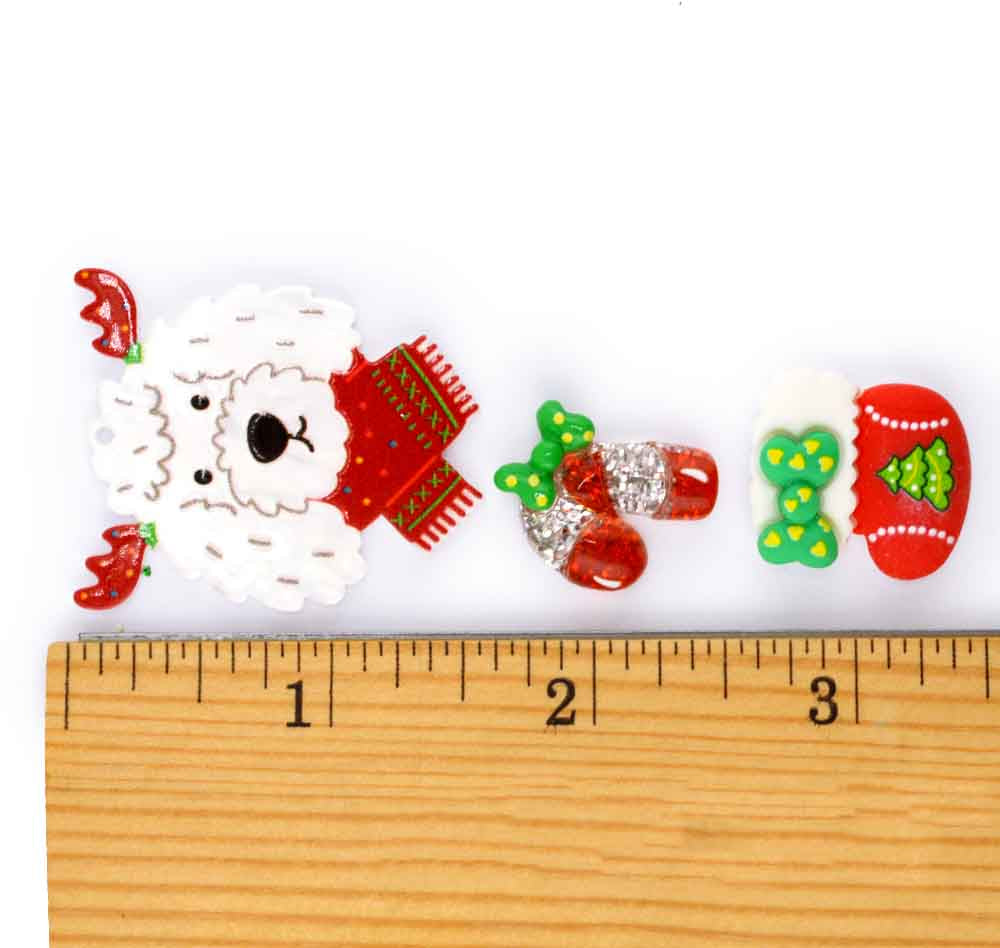 Poodle & Peppermint Christmas Embellishment Mix