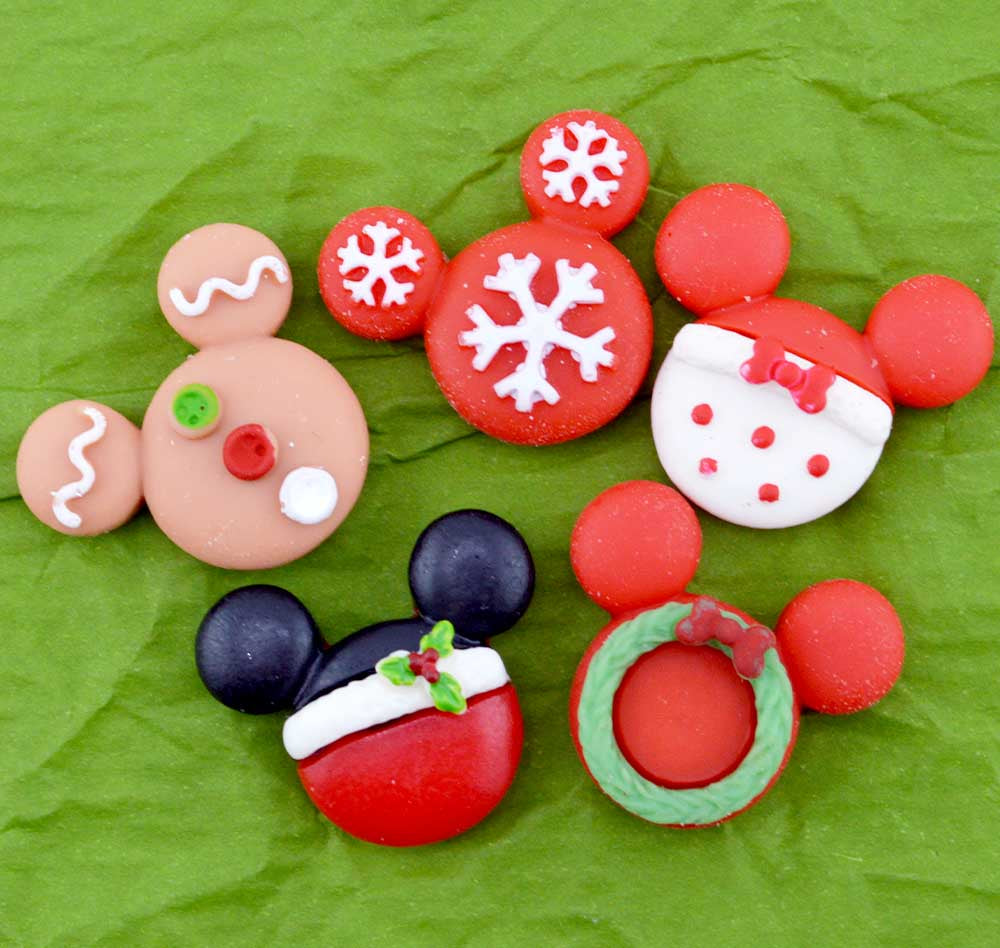 Christmas Mickey Resin Heads
