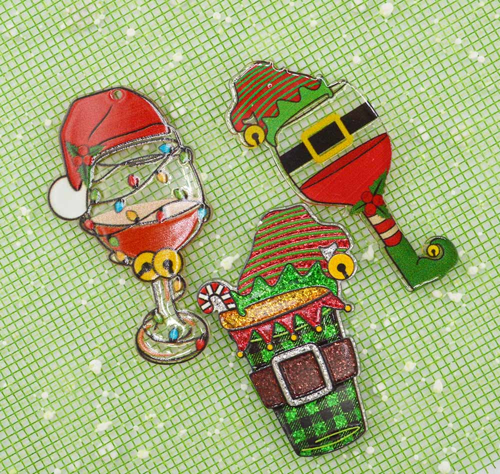Christmas Spirits Acrylic Charms – 3 Piece Set
