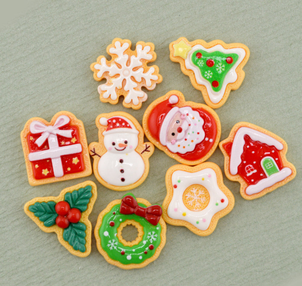 Christmas Sugar Cookies Faux Sweet Resin Embellishments