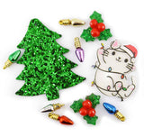 Tangled Up in Christmas White Cat Embellishment Mix